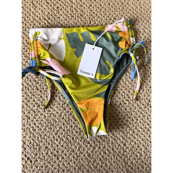 Vitamin A Gemma Ruched High Waisted Bikini Bottom - Picture 3 of 7